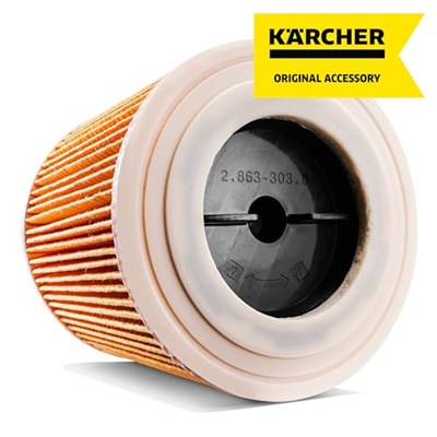 Kärcher Orijinal kartuş filtresi KFI 3310: 1 adet, 1 parça, Kärcher ıslak/kuru elektrikli süpürge ve elektrikli süpürge ile uyumlu, ürün numarası 2.863-303.0