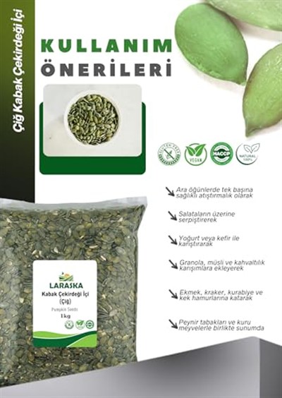 Kabak Çekirdeği İçi Çiğ 1kg- Raw Pumpkin Seeds