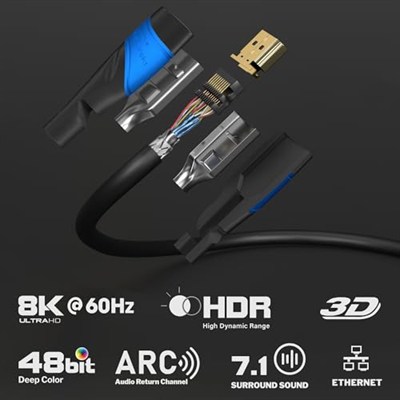 KabelDirekt – 8K/4K HDMI kablosu – 2 m – 8K@60 Hz (hızlı Ultra HD için ekstra bakır, 4K@120 Hz/8K@60 Hz – HDMI 2.0 ile uyumlu, Ethernet ile yüksek hız, Blu-ray/PS5/Xbox serisi X/anahtar, siyah)