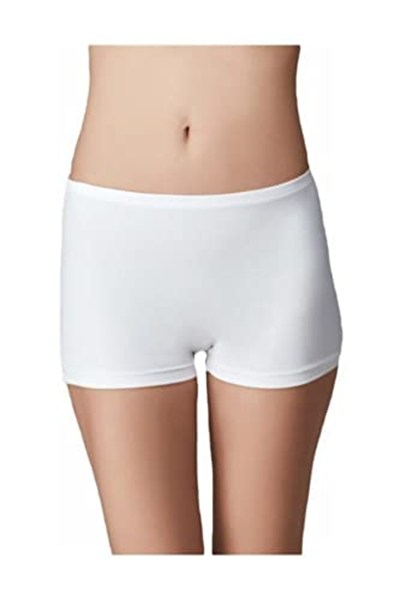 Kadın Beyaz 2 Li Paket Bambu Boxer Külot (Beyaz/M)