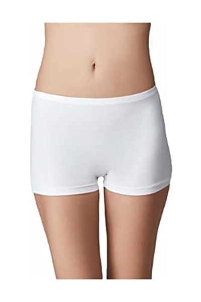 Kadın Beyaz 2 Li Paket Bambu Boxer Külot (Beyaz/S)