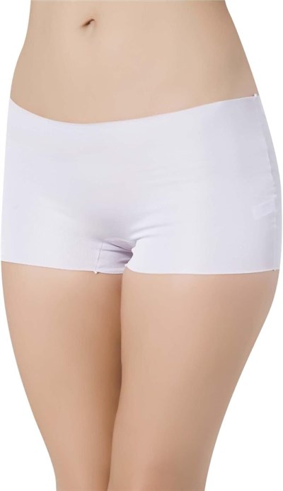Kadın Beyaz 3 Lü Lazer Kesim Boxer