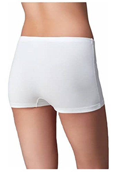 Kadın Beyaz Bambu Boxer Külot 2li (Beyaz/L)