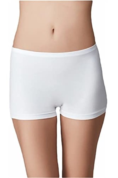 Kadın Beyaz Bambu Boxer Külot 2li (Beyaz/L)