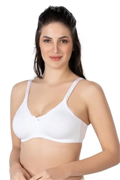 Kadın Beyaz Modal Cotton Emzirme Sütyeni
