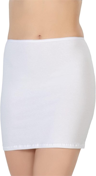 Kadın Beyaz Modal Cotton Mini Jupon