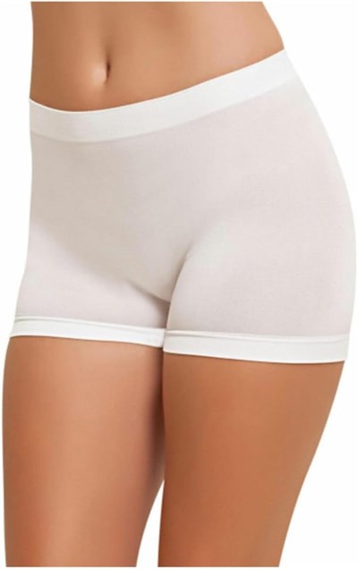 Kadın Boxer, 6lı Set, Beyaz, M Beden