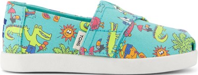 Kadın Espadril 10022103 Toms Alpargata Classic Glow in the Dark Miami Alligators Aqua