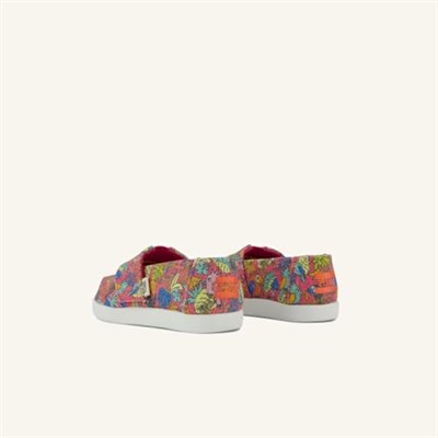 Kadın Espadril 10022120 Toms ALPARGATA Fuchsia Birds of Paradise Print