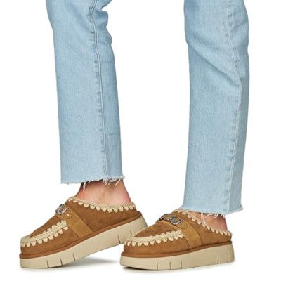 Kadın Ev Terliği MU.FW531001A COG Mou Bounce clog metal logo Cognac
