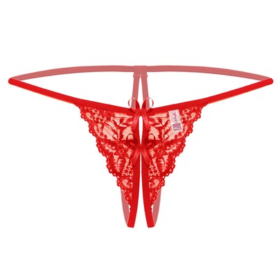 Kadın Fantazi Iç Giyim Dantelli Kırmızı Fantezi String