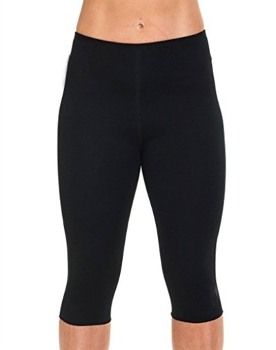 Kadın Hot Neopren Spor Pantolonu Kapri Pantolon Bel Antrenman Şekillendirici Terleme Pantolonu Panty