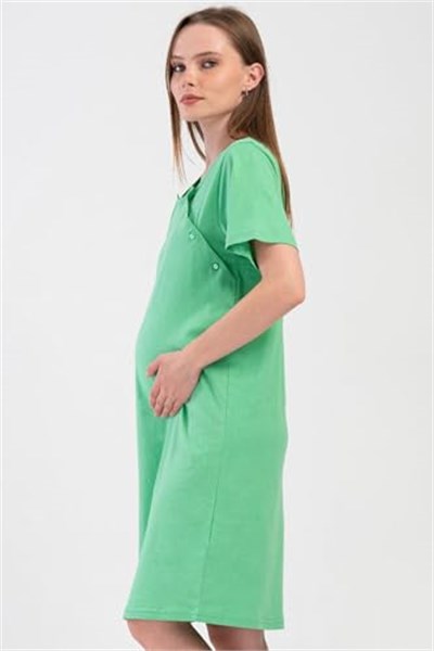 Kadın Kısa Kol Lohusa Yeşil Tunik C5T3N1O804 - Bedenler: XX-Large, XL