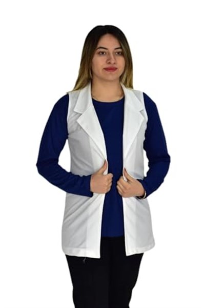 Kadın Krem Renği Krep Yelek RY-16720