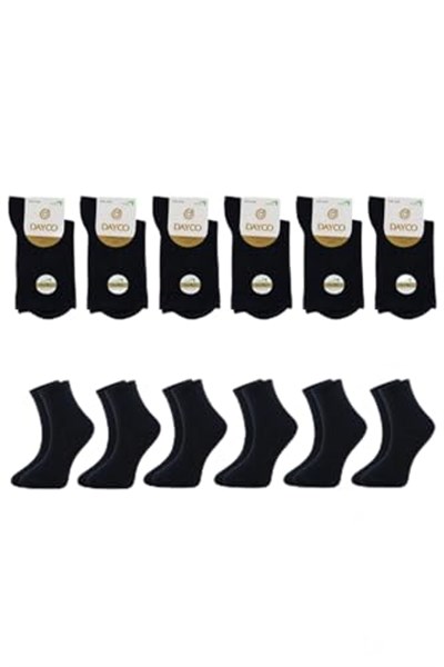 Kadın Lacivert Burnu Dikişsiz Premium Bambu Çorap 6lı