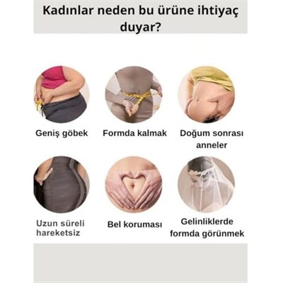 Kadın Lohusa Ten Rengi Korse Doğum Sonrası Korse Toparlayıcı Lohusa Göbek Korsesi