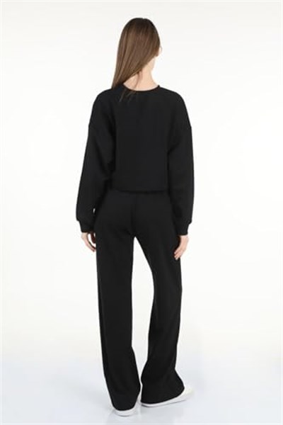 Kadın Modal Kumaş Crop Ikili Basic Takım
