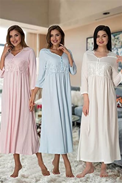 Kadın Pembe Hamile Lohusa Gecelik (Pembe / 2XL)-EFW3012EF-19804IGP259971