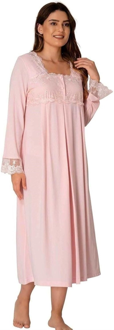 Kadın Pembe Hamile Lohusa Gecelik, S, EF2404EF-869BST0007536