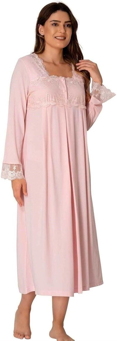 Kadın Pembe Hamile Lohusa Gecelik, XL, EF2404EF-86D0018319240