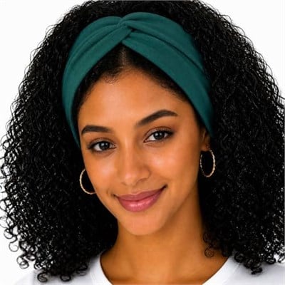 Kadın Saçları Esnek Bükümlü Saç Bantları, Düz Renk, Kaymaz Yoga, Egzersiz, Koşu, Fitness Yumuşak Pamuklu Kumaş, Kadınlar için Esnek Saç Bantları - Seçenekler: 1 Size, 1 Count (Pack of 1)