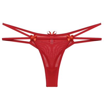 Kadın Seksi Iç Çamaşırı Transparan Yarım Kırmızı Fantezi Külot