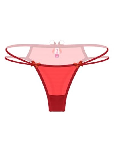 Kadın Seksi Iç Çamaşırı Transparan Yarım Kırmızı Fantezi Külot