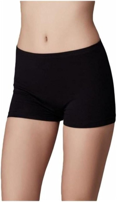 Kadın Siyah 2li Paket Siyah Bambu Boxer Külot