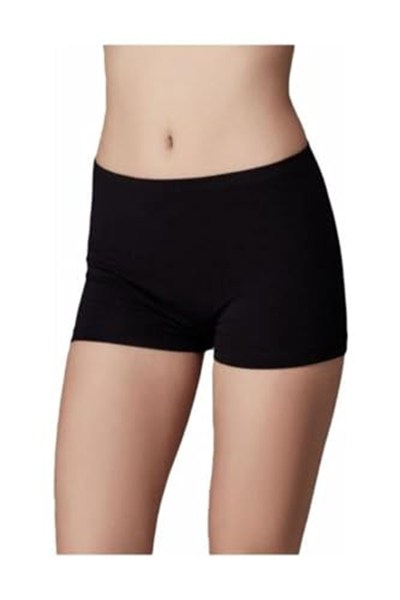 Kadın Siyah 2li Paket Siyah Bambu Boxer Külot
