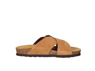 Kadın Terlik 17B3 Frau VELOUR-S SUEDE CROSSOVER-STRAP SLIDERS