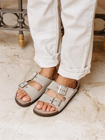 Kadın Terlik G104350 Genuins HAWAII Velour Sand