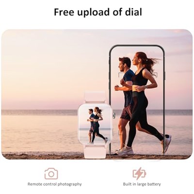 Kadınlar için Akıllı Saat - Aramaları ve AI Sesini Yap/Cevapla,Kalp Hızı SpO2 Uyku Monitörü ile 1.8 inç HD Fitness İzle,IP68 su geçirmez,100+ Spor Modları Etkinlik İzleyiciler,Android iPhone için Adım