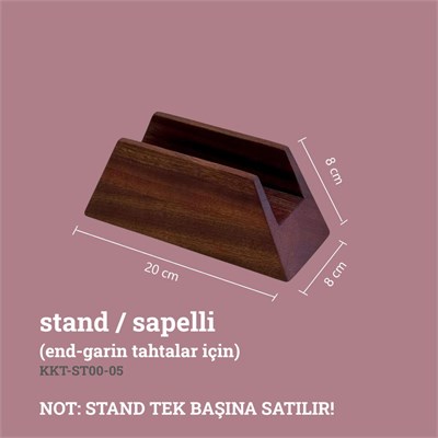 Kaf Ahşap End-Grain Kesme Tahtası Standı Sapelli