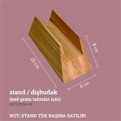 Kaf Ahşap End Grain Kesme Tahtası Standı Dişbudak