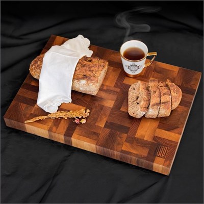 Kaf Ahşap Kesme Tahtası Ceviz (End Grain) - L