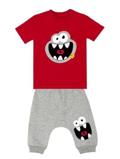 Kahkaha Erkek Çocuk T-shirt Kapri Şort Takım