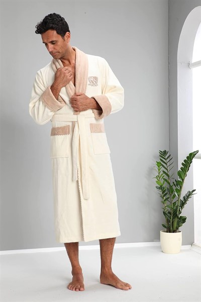 Kahve Bambo cotton Erkek Sabahlık