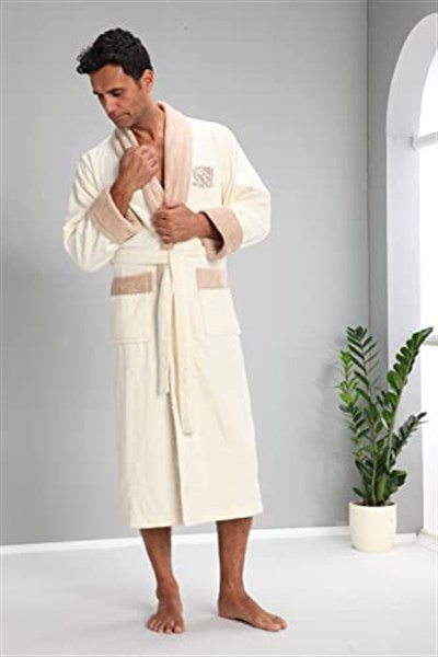 Kahve Bambo cotton Erkek Sabahlık