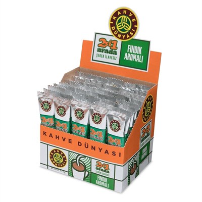 Kahve Dünyası 2Si 1 Arada Fındık Aromalı Hazır Kahve 40lı Paket (12 Gr x 40 Adet)