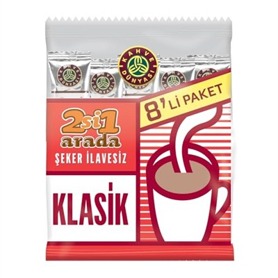 Kahve Dünyası 2si 1 Arada Klasik Hazır Kahve 8li Paket
