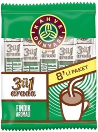Kahve Dünyası 3ü1 Arada Fındıklı Kahve 18 G 8 Li