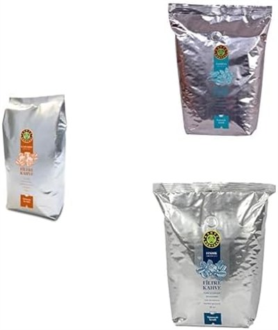 KAHVE DUNYASI Dünyası Aromalı Filtre Öğütülmemiş Çekirdek Deneme Paketi (1 Kg Vanilya,1 Kg Fındık,1kg Karamel)