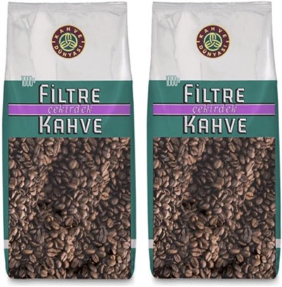 KAHVE DUNYASI Dünyası Filtre Kavrulmuş Çekirdek 2 Adet 1 kg