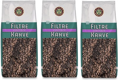 KAHVE DUNYASI Dünyası Filtre Kavrulmuş Çekirdek 3 Adet 1 kg