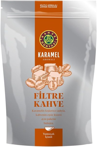 Kahve Dünyası Filtre Kahve Karamel Aromalı Kilitli 250 gr