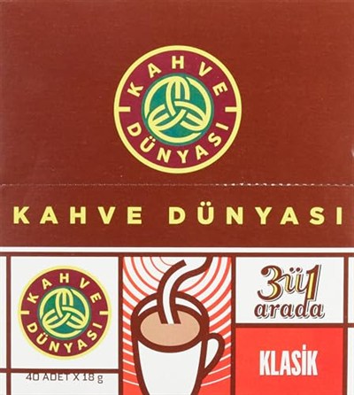 Kahve Dünyası Kahve Dünyası 3Ü 1 Arada Klasik Hazır Kahve 40Lı