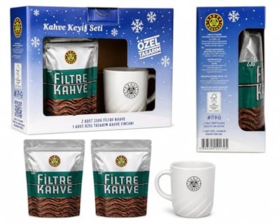 Kahve Dünyası Kahve Keyif Seti 2x250g Filtre Kahve + Fincan Hediyeli
