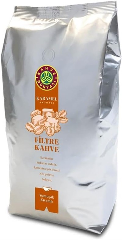 Kahve Dünyası Karamel Aromalı Filtre Kahve Çekirdek 1 Kg.