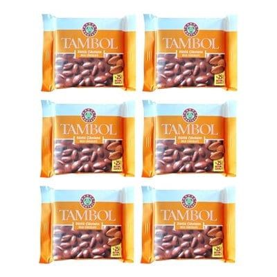 Kahve Dünyası Tambol Sütlü Çikolatalı Badem, 77 gr, 6lı Paket