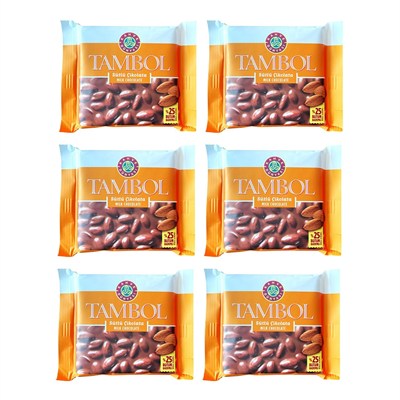 Kahve Dünyası Tambol Sütlü Çikolatalı Badem, 77 gr, 6lı Paket